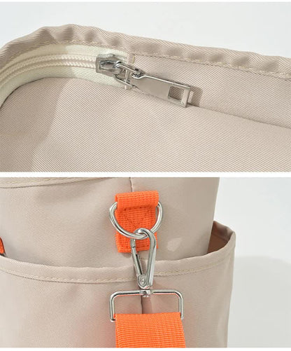 NNEDSZ Khaki Multi-Function Diaper Bag with Insulated Lining, Large Capacity Mommy Bag, Shoulder & Crossbody Baby Bag-3