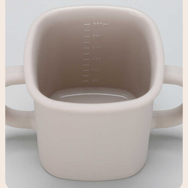 NNEDSZ Light Yellow Silicone Baby Training Cup with Dual Handles, Duck-Bill & Snack Cup Lids, Spill-Proof & Drop-Proof-4