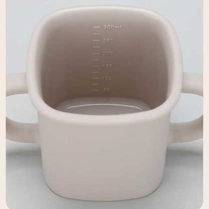 NNEDSZ Light Yellow Silicone Baby Training Cup with Dual Handles, Duck-Bill & Snack Cup Lids, Spill-Proof & Drop-Proof-4