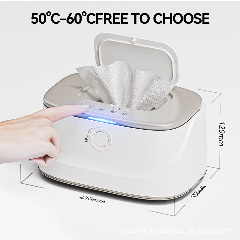 NNEDSZ White USB-Powered Baby Wet Wipes Warmer - Portable and Adjustable Heating-4
