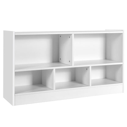 NNECW Bookcase &amp; Toy Storage with 5 Compartments for Kids-1